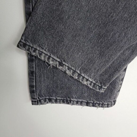 Vintage Garage Denim 90s Straight Jeans Size 9 Black Organic Cotton Blend Classi - Picture 6 of 9